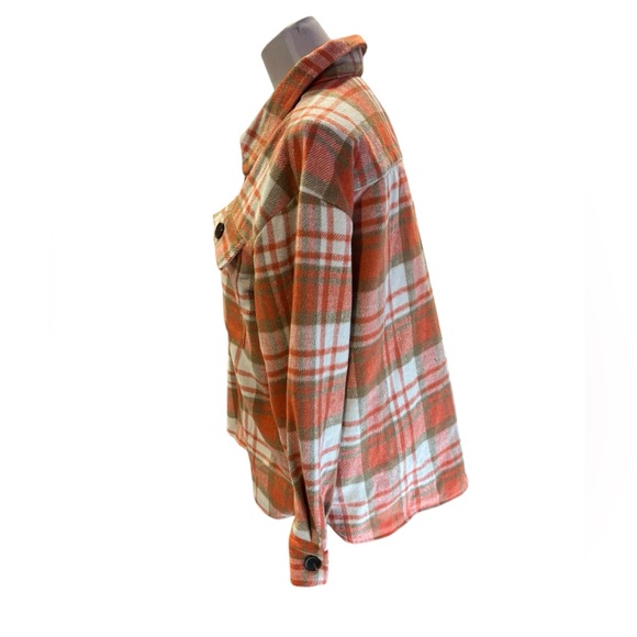 Jardines Domaine Women’s Plaid Orange & Cream Kamelena Jacket - Picture 5 of 12
